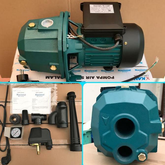 Mesin Pompa Air Jetpump Otomatis Nasional National Sumur Dalam 1 Set Tipe 370-40 Meter