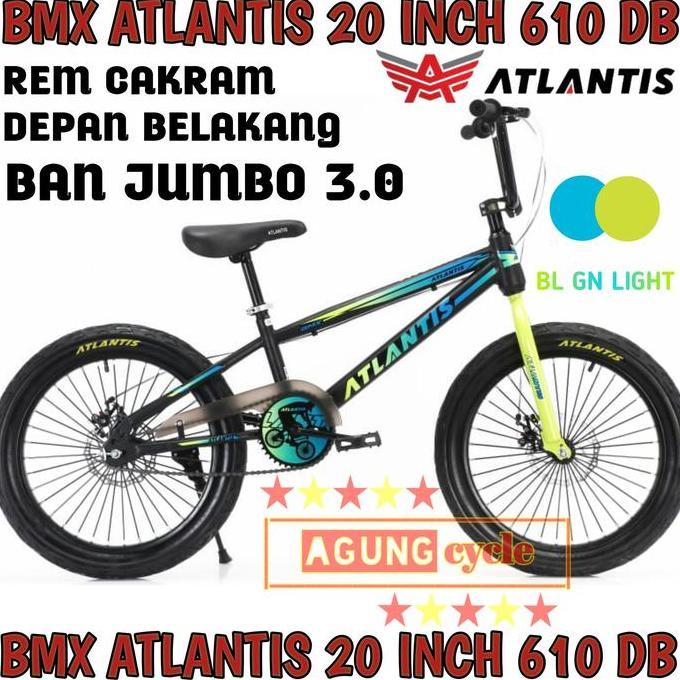 Terbaru Sepeda Bmx Atlantis 20 Inch 610 Cakram Ban Jumbo Besar 3.0 Anak Laki