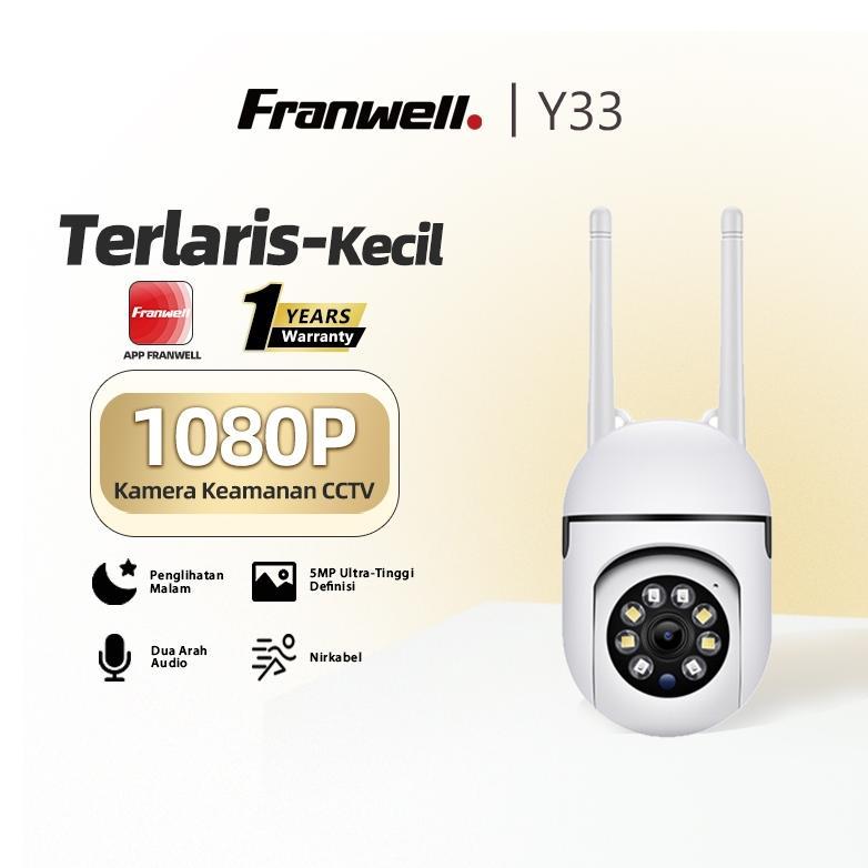 CCTV WiFi Luar Rumah 1080P Night Vision Auto Tracking Audio 2 Arah Tahan Cuaca Mudah Dipasang