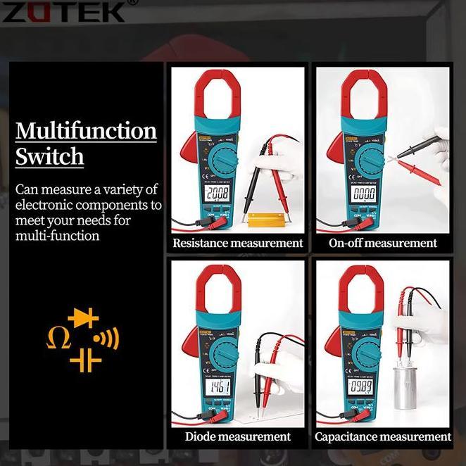 Zotek Vc902 Auto Range Clamp Meter Tang Ampere Digital Tang Ampere