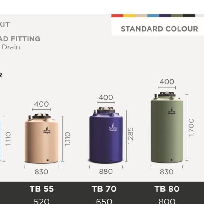 Penguin Tb 55 ( 520 Liter ) Toren Tangki Air