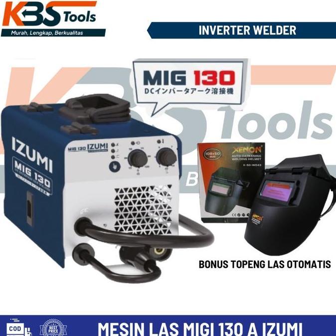 Izumi Mesin Las Tanpa Gas Mig 130 - Travo Las Listrik Co2 Flux Core