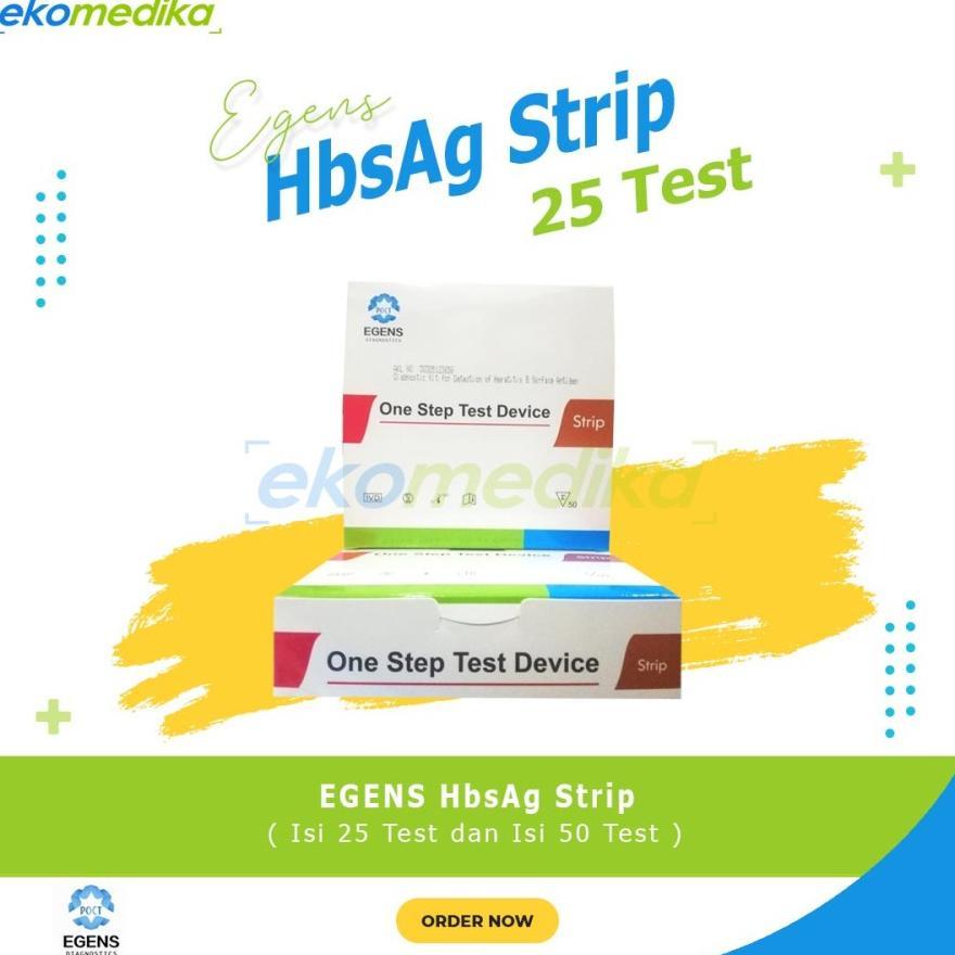 Test HbsAg Strip EGENS Hbsag Strip 50 Test / HBsAg Test Cassette Egens 25 Test