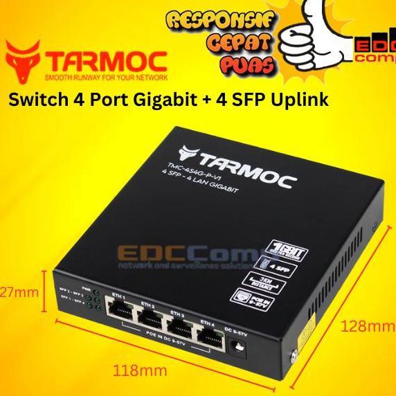 Switch 4 Port Gigabit + 4 SFP Uplink POE | Switch Hub 4 Port Unmanaged