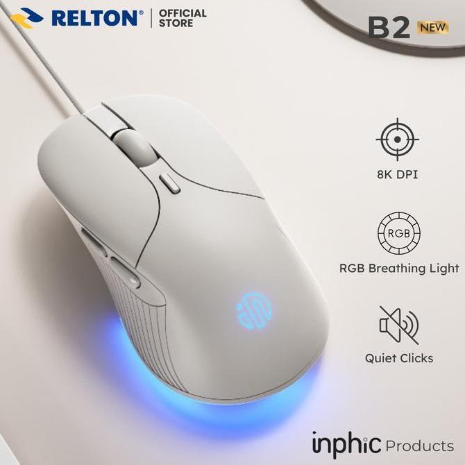 Mouse Gaming Wired Silent Click RGB B2 INPHIC