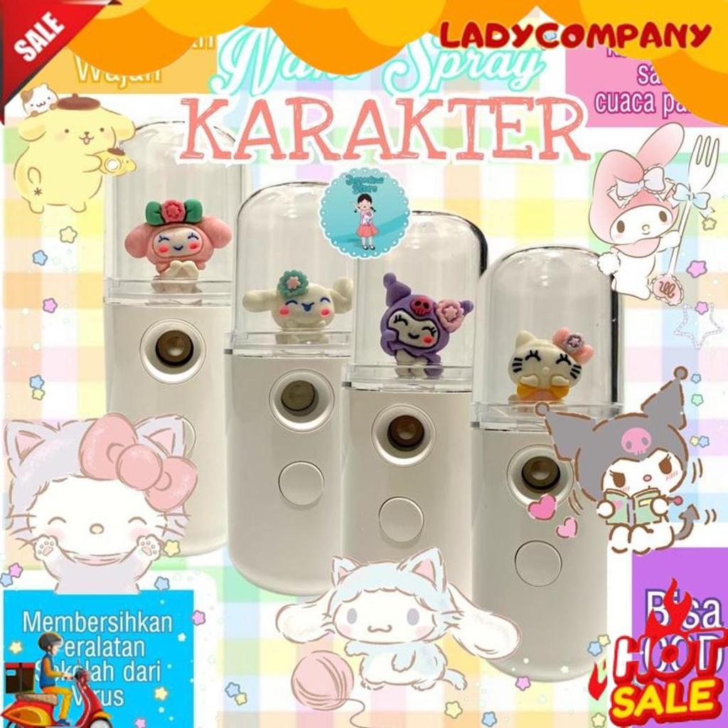 Cuci Gudang Nano Spray Sanrio/Nano Spray Karakter My Melody Cinnamon Roll Kuromi Pompom Purin/Mist S