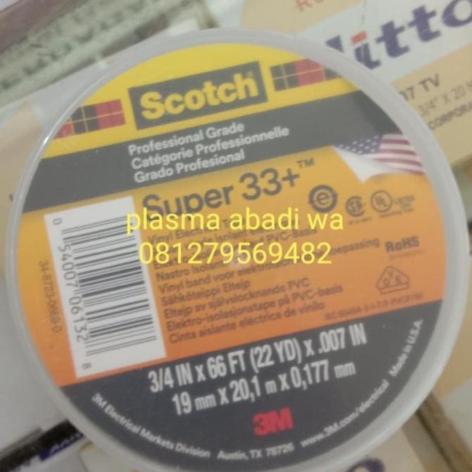 ISOLASI 3M RUBEER SCOTCH SUPER 33+