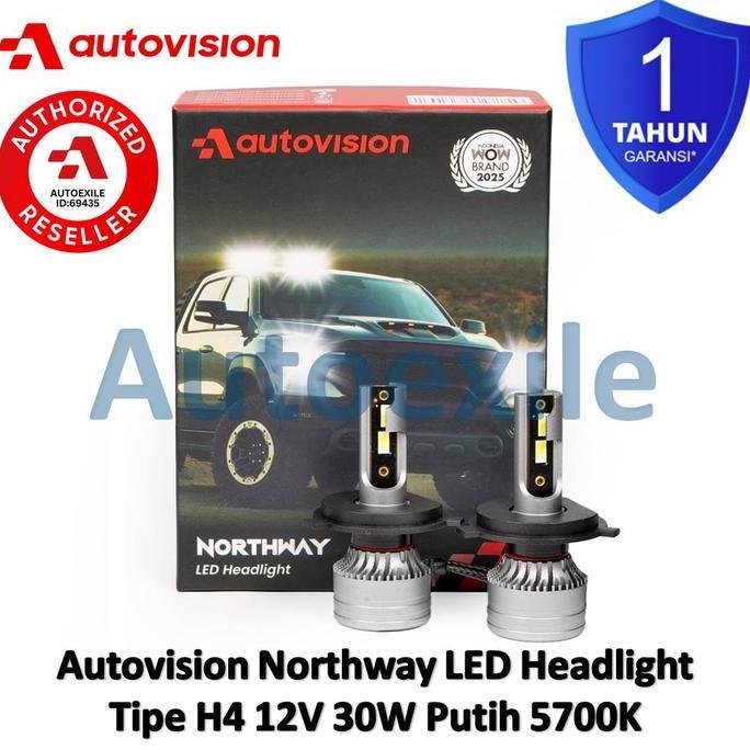 Autovision Northway LED H4 White Putih 5700K Lampu Depan Mobil
