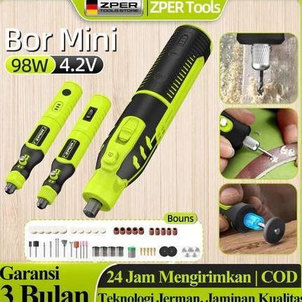 kakeface34 - zper mini drill grinder set bor mini + grinder + waterpass + titanium bits full set