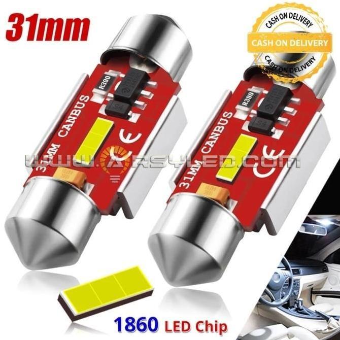 ARSY LED Lampu Kabin Plafon 28 31 36 39 41 mm CHIPSET X-trim Terang Mobil