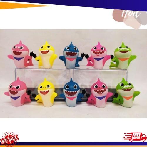 Terlaris Topper Baby Shark Set Lucu Hiasan Kue Ulang Tahun Dekorasi Birthday Cake Mainan Pajangan Ik