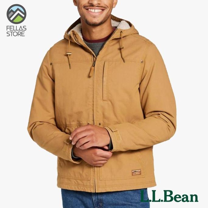 LL Bean - Men's Insulated Utility Hoodie Jacket Marsh Brown