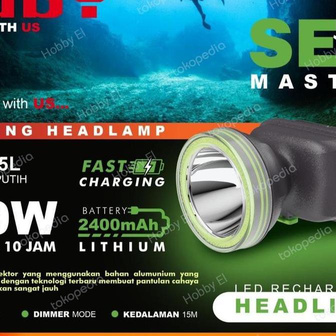 Diskon Senter Kepala Luby L1815 Selam 40 Watt / Diving Headlamp Luby 40 Watt