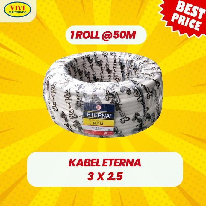 Kabel Listrik Eterna 3 X 2,5 Roll (50 Meter)