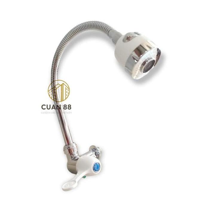 Kran Angsa Fleksibel Engkol Soligen / Kran Wastafel Soligen Premium