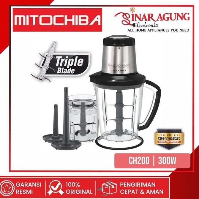BLENDER MITOCHIBA FOOD CHOPPER CH200 [ 2 L / PLASTIK / 300 W ] 100%ORI