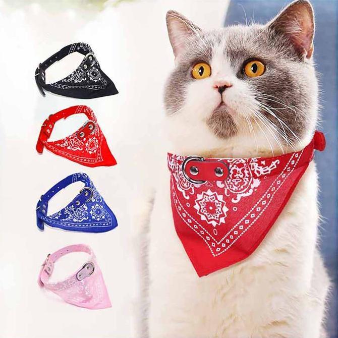 Daymousee - Kalung Syal Segitiga Hewan Peliharaan - Adjustable Untuk Anjing & Kucing
