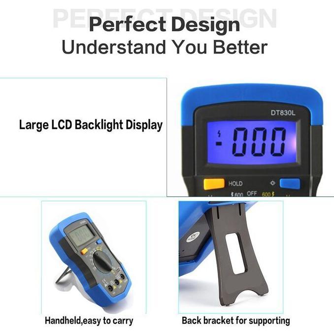 Multimeter Digital DT830L / Avometer Multitester Voltmeter Ammeter Ohm [terbaik]
