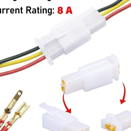 SOKET KABEL MOTOR MOBIL 200PCS TERMINAL KUNINGAN KABEL LISTRIK OTOMOTIF KONEKTOR 2PIN 3PIN 4PIN 5PIN