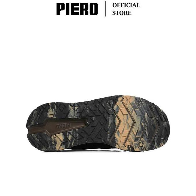 Piero Sepatu Sneakers Pria Jogger 24 Trac Brown Black Grey Pie1000383