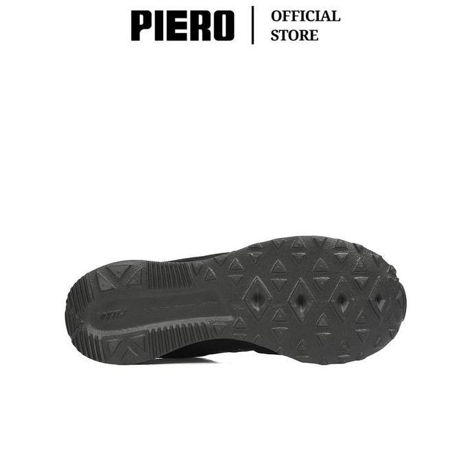 Piero Sepatu Sneakers Pria Jogger Alpha Black/Black/Black Pie1000452