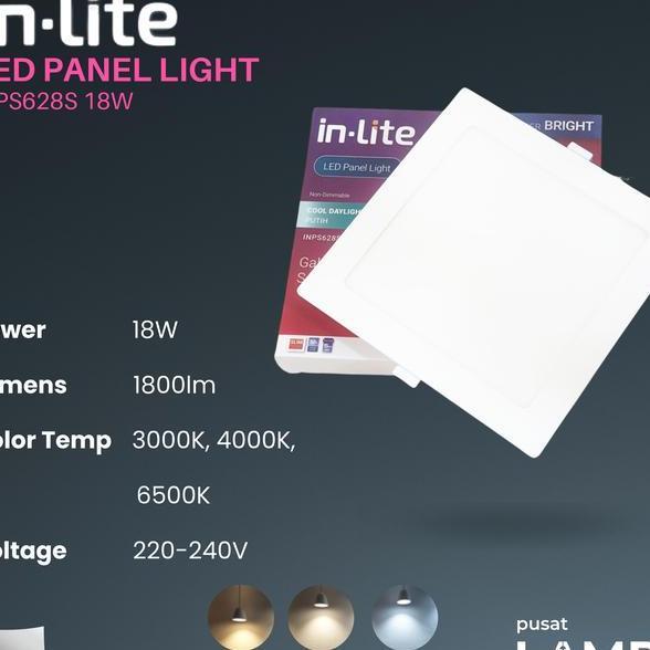 Inlite Led Panel Inbow Kotak 18Watt Led 220V 220Volt 18W Square
