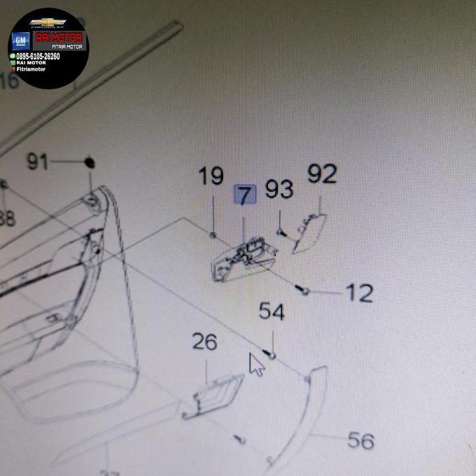 Handel pintu dalam Aveo 2008-2009 /handel pintu dalam Chevrolet Aveo