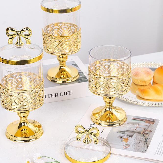 3Pcs Toples Set Toples Jumbo Toples Kedap Udara Toples Lebaran Aesthetic Set Mewah Toples Kue Kering