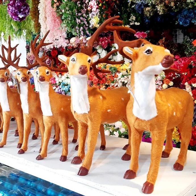 {{{{}}] Ornamen Natal | Boneka Rusa Natal | Pajangan Natal Rusa 35CM