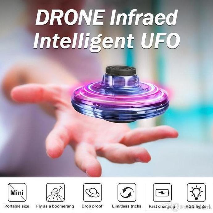 Ufo Flying Hover Fidget Spinner Rgb Led Light