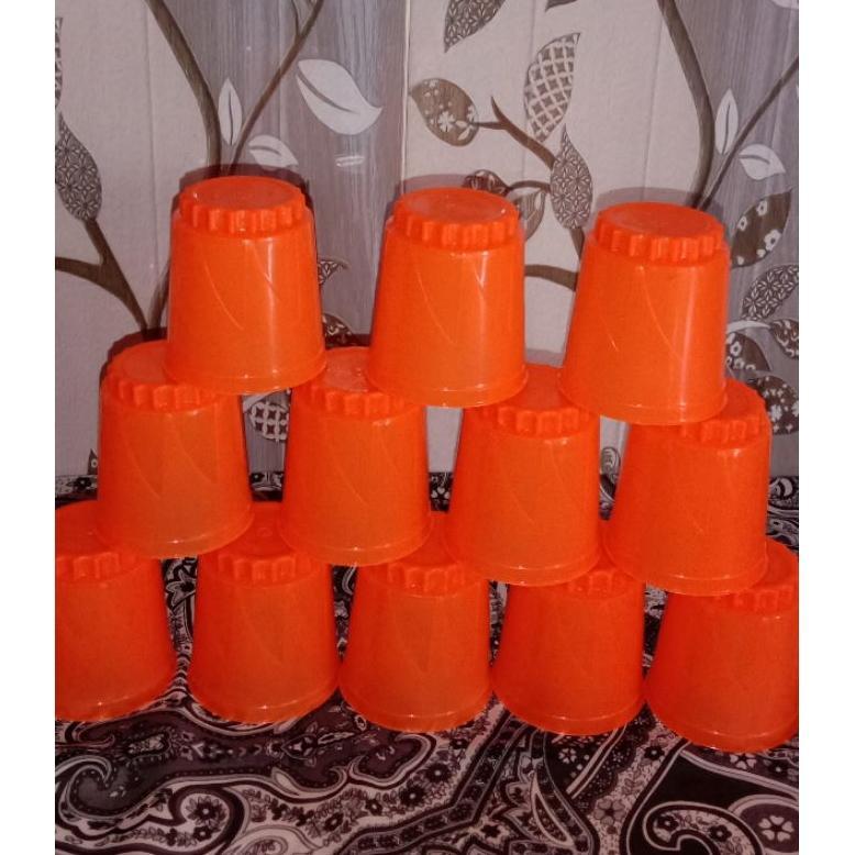 1 Lusin Gelas Jamu Plastik Kecil  / Gelas Plastik Mungil / Gelas Plastik Tahan Panas / Gelas Plastik