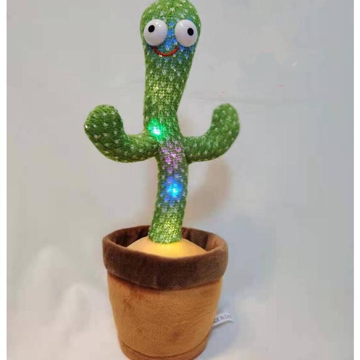 BNK 01 BONEKA KAKTUS GOYANG LAMPU DAN BERBICARA / MAINAN KAKTUS GOYANG BISA DANCE DAN BICARA