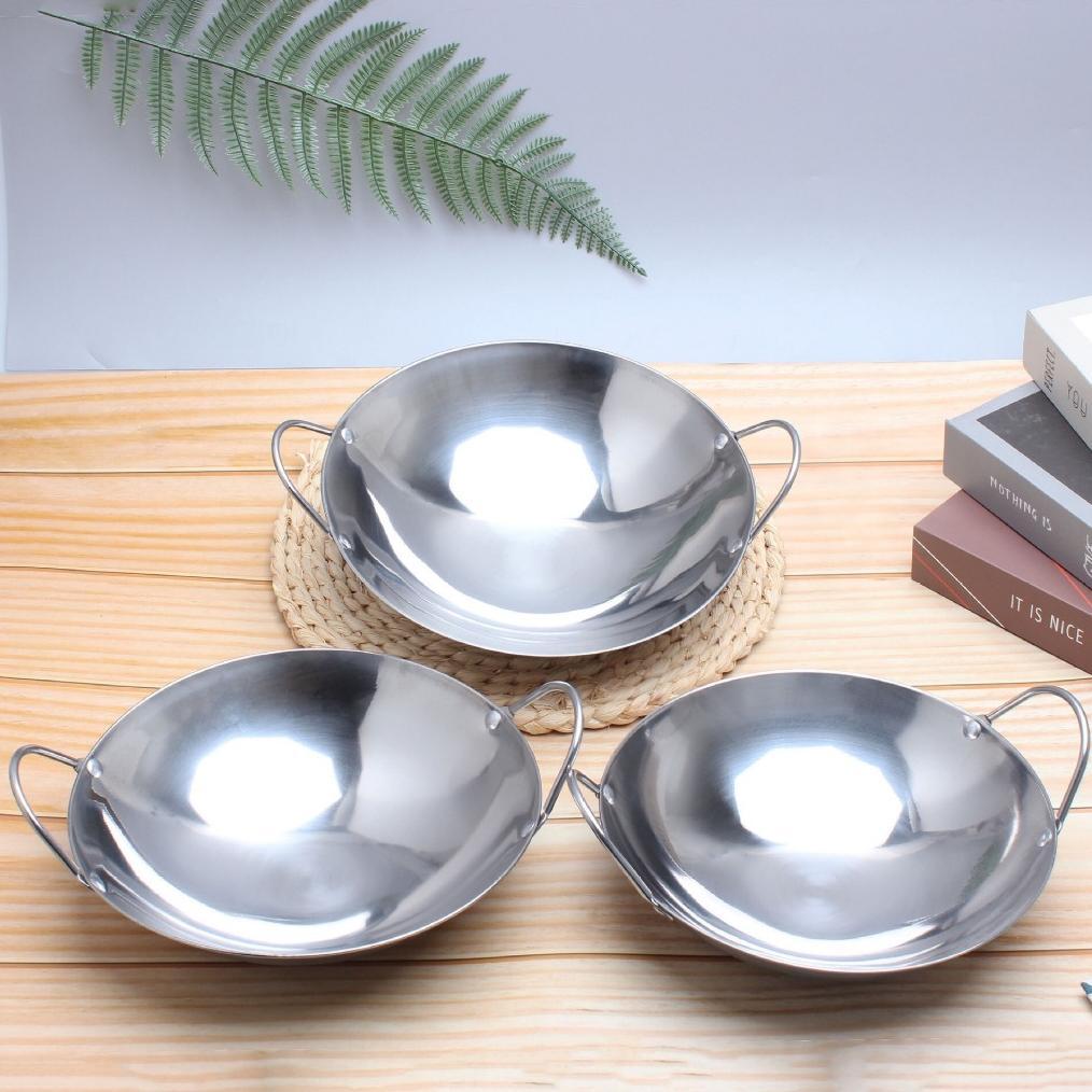 Bisa Cod Wajan Mini Stainless Steel / Kuali Mini Katel Bar Penggorengan Kecil / Kuali Serabi / Kuali