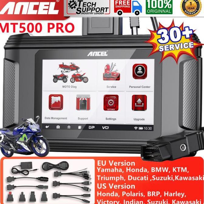 SAPPHIRE ANCEL MT500 PRO Motor Scanner Alat Diagnosis Kode Kesalahan Pemindai OBD2 Scanner Untuk YAM