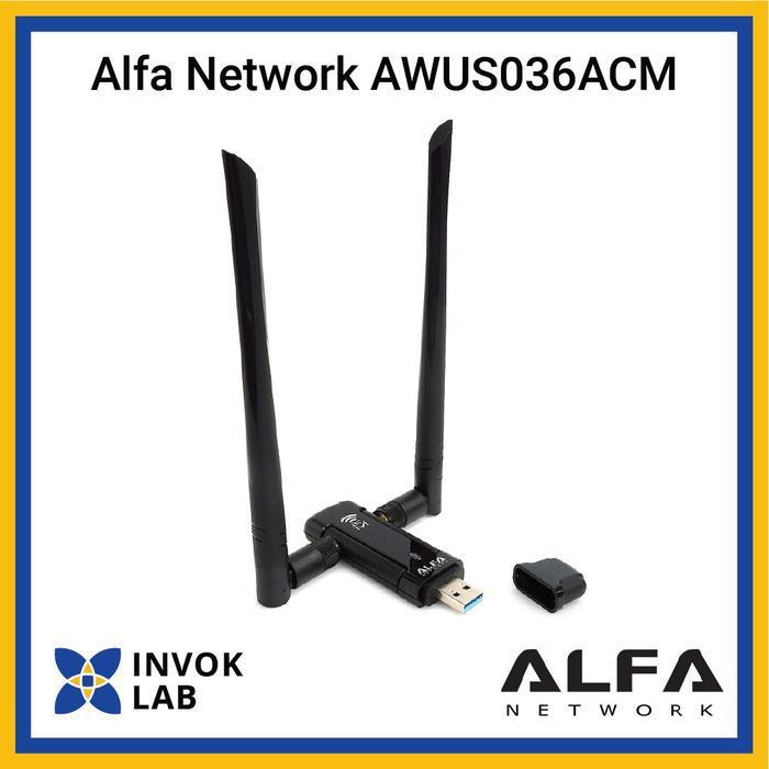 Alfa Network Awus036Acm 802.11Ac Ac1200 High-Speed Usb Adapter Terbaru Best Quality 100% Original
