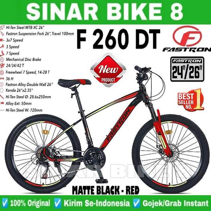 Sepeda Gunung Mtb Fastron F 260 Dt Ukuran 24 26 Inch Rem Cakram Remaja Dewasa