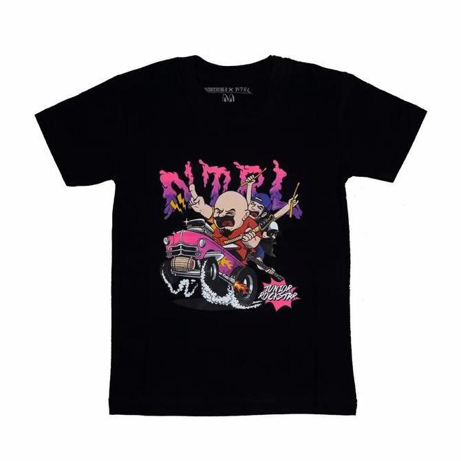 New- Official Merchandise Baju Anak NTRL X JUNIORROCKSTAR BLACK