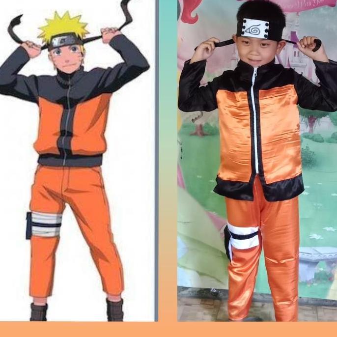 New- Kostum Naruto Anak/Cosplay Anime Naruto Uzumaki
