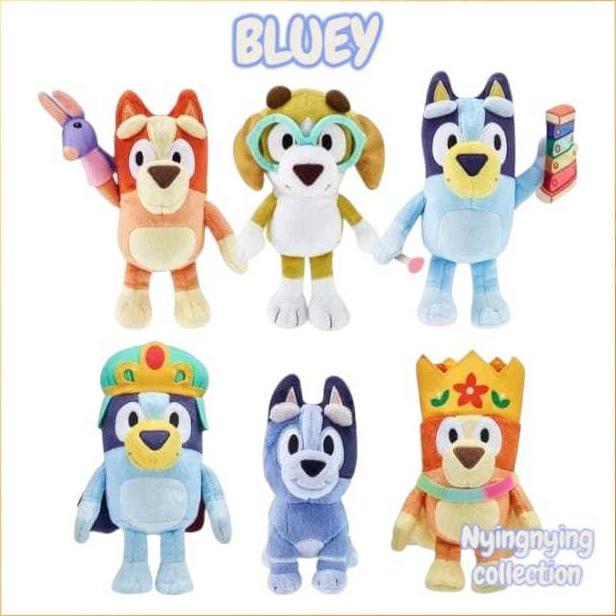 BNK 01 Boneka BLUEY Mewah 20CM Film Bluey Family Bingo  Mainan Boneka Hewan Hadiah