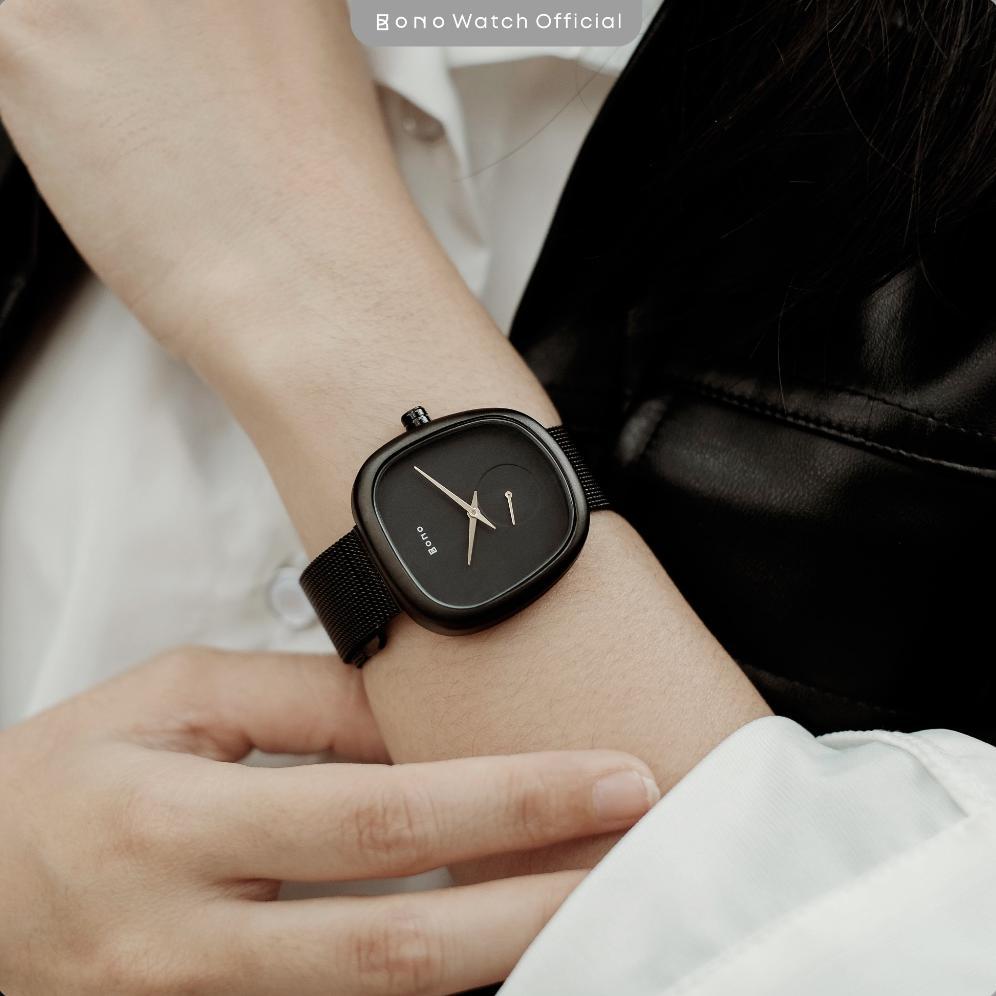 Jam Tangan Wanita Bono Watch Siena Milanese Dark Black
