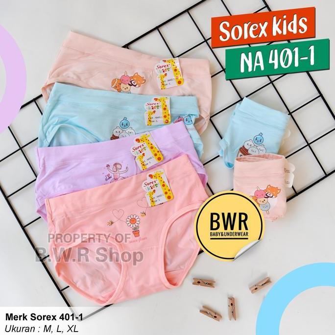 New- [ 6pc ] CD Sorex Anak NA401-1 | Celana Dalam Anak Perempuan Remaja
