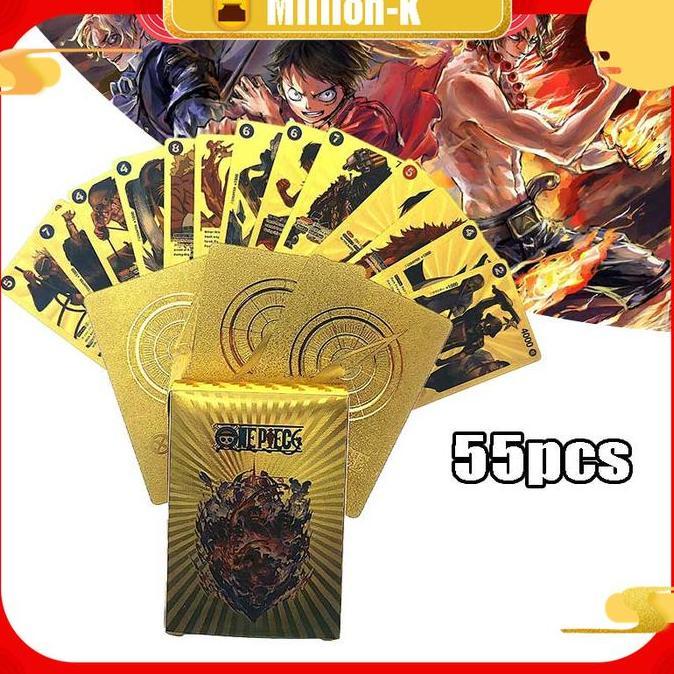55pcs 1 Box Card One Piece / Kartu One Piece Card Game Luffy Zoro PROMO