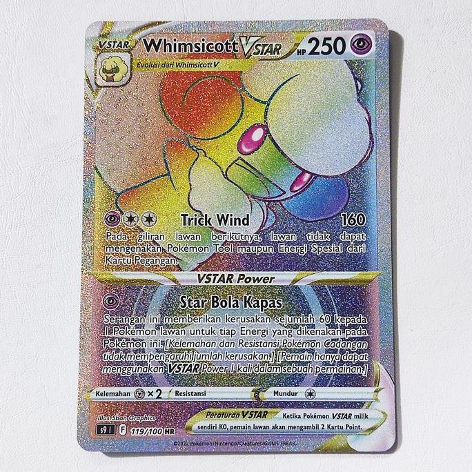 Whimsicott VSTAR HR 119/100 S9 - Kartu Pokemon Indonesia TCG HARGA KHUSUS