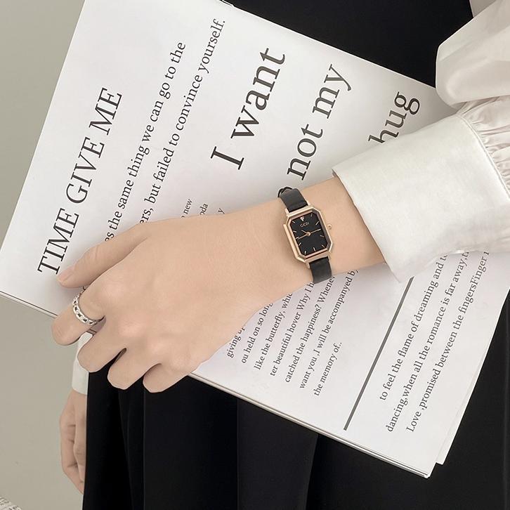 GEDI SELENA Jam Tangan Wanita Korea Strap LEATHER Analog Fashion Korea Jam Tangan