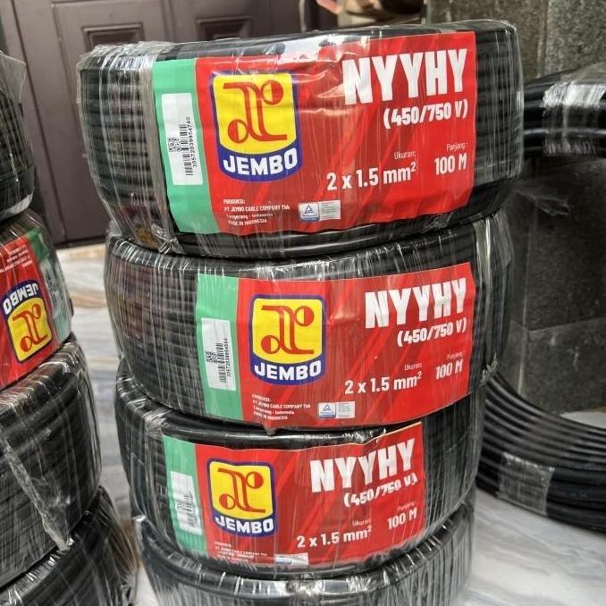 Promo Kabel Jembo Nyyhy 2x1.5 Hitam 50m / Nyyhy 2x1,5 Jembo 2x1,5mm Diskon