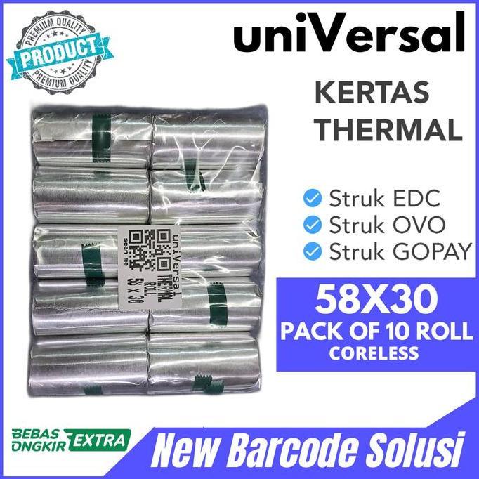 KERTAS STRUK THERMAL | TERMAL 58X40 | 58 X 40