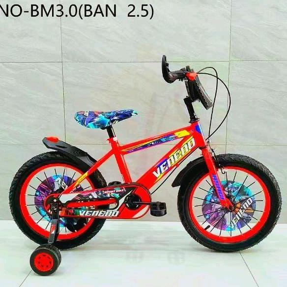 Sepeda Bmx 16" Kekar Anak 5-8 Tahun Boboiboy Ban 2.5 Roda Bantu Frame Tinggi Mantap Deboss Ku Pusat 