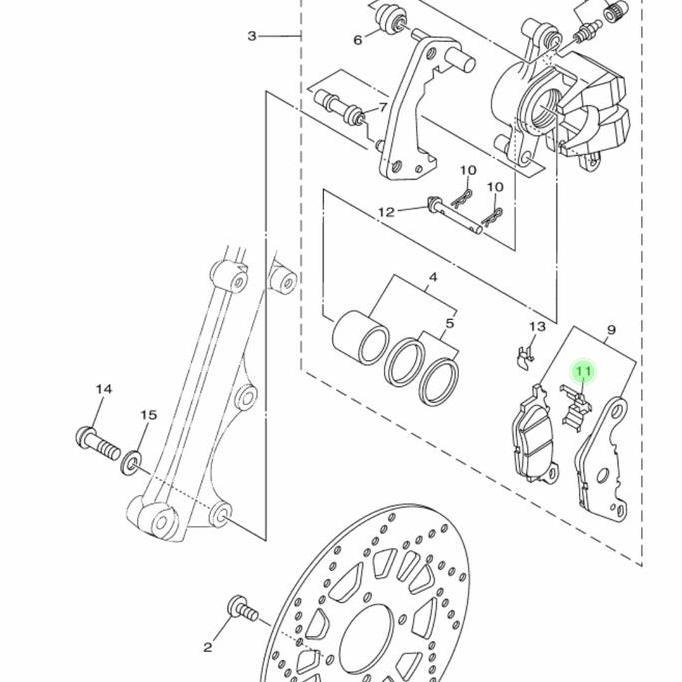 PLAT KALENG BESI SUPPORT PAD CALIPER DEPAN JUPITER MX OLD 5YP-F5919-00