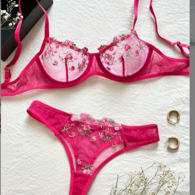 Bra Set Sexy Transparant 21116 Bunga