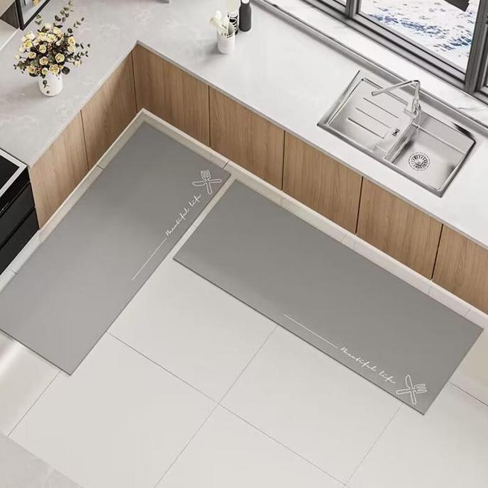 Keset Dapur 2 In 1 / Keset Kaki Diatomite Tebal Cepat Kering Dan Anti Slip